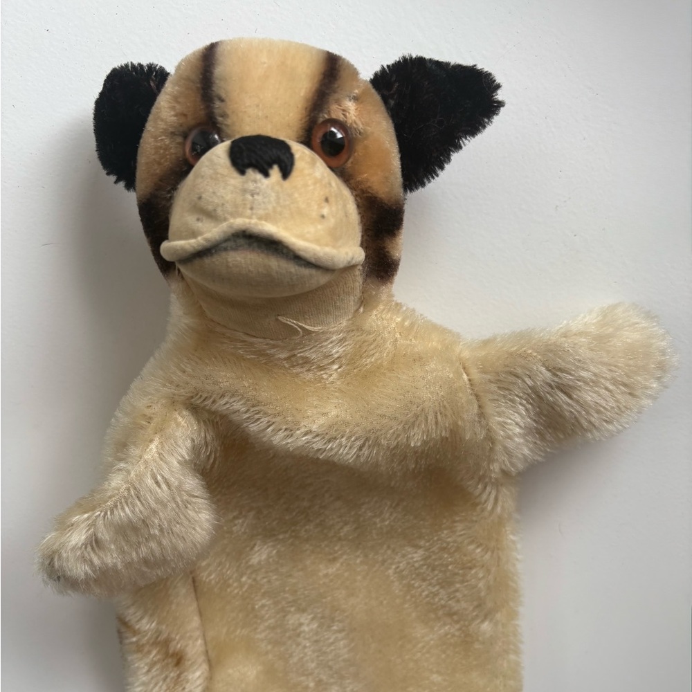 1950’s STEIFF Bulldog Hand Puppet Mohair